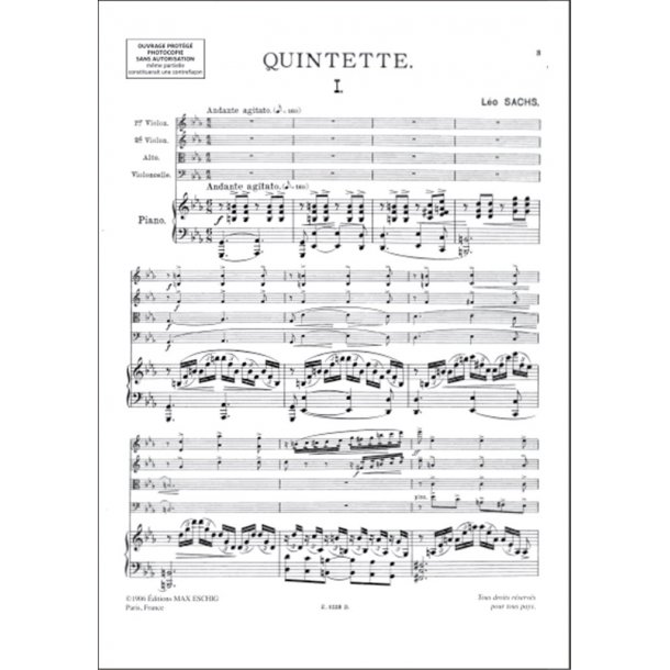 Quintette Op 77 Piano Et Quatuor A Cordes